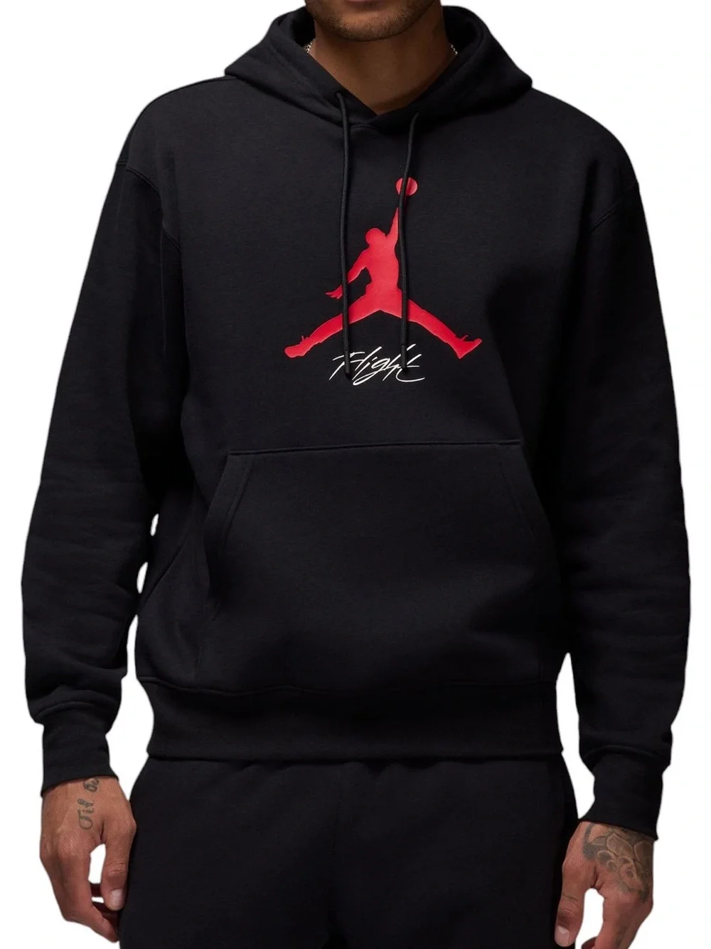 Jordan Black Hoodie with Red Jumpman Graphic